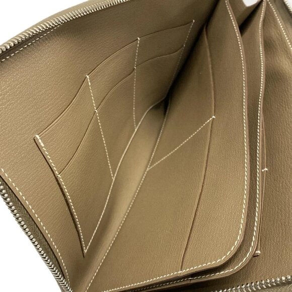 Auth HERMES Remix Combine - Etoupe Veau Epsom Square P Long Wallet - Picture 10 of 10